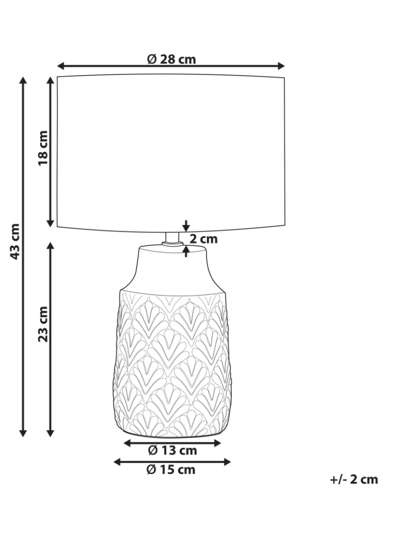 imagem de Candeeiro de mesa em cerâmica laranja BALAO3