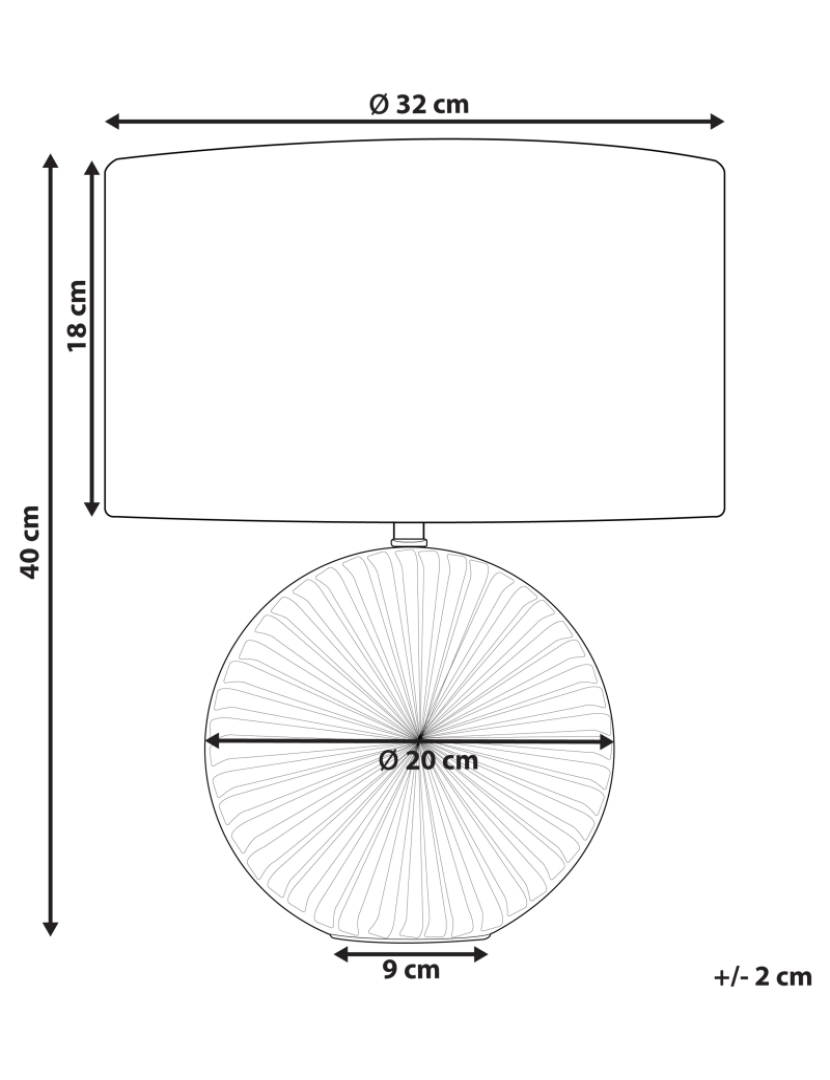 imagem de Candeeiro de mesa cinzento com abajur em forma de tambor YUNA2