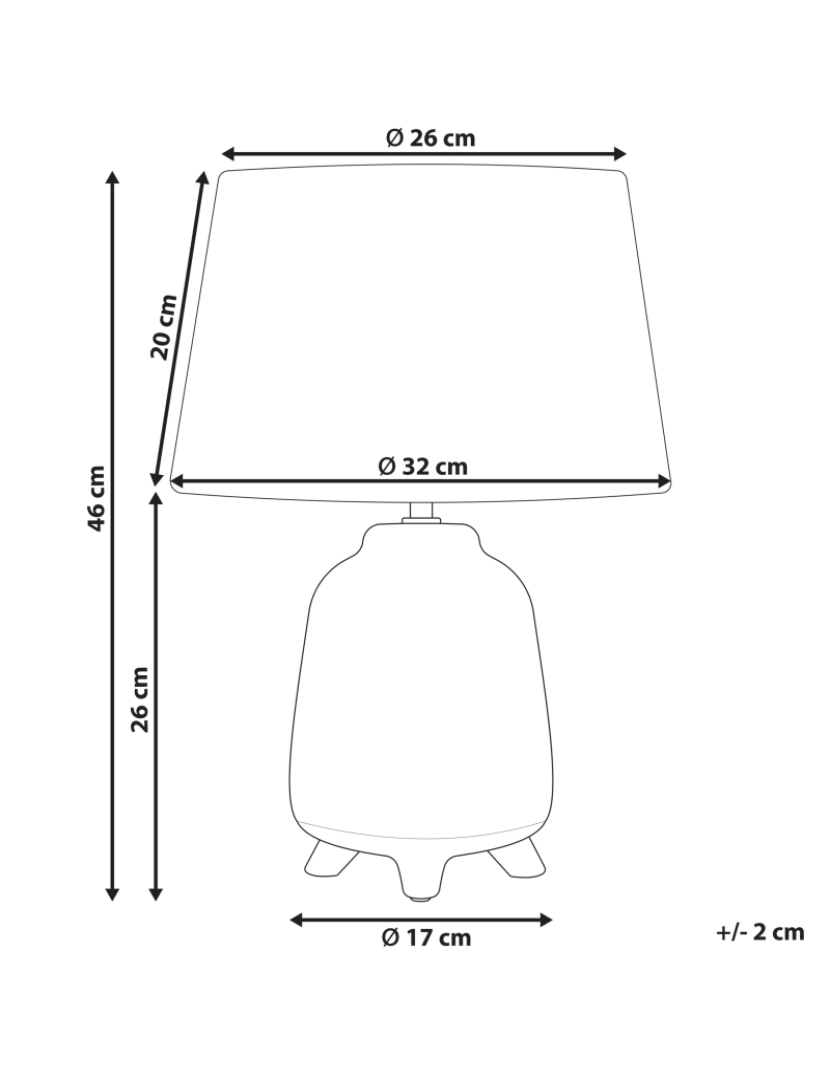 imagem de Candeeiro de mesa em cerâmica cinzenta FAJARDO3