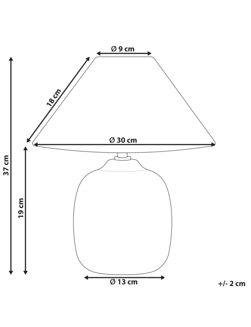 imagem de Candeeiro de mesa em cerâmica cinzenta CANELLES3