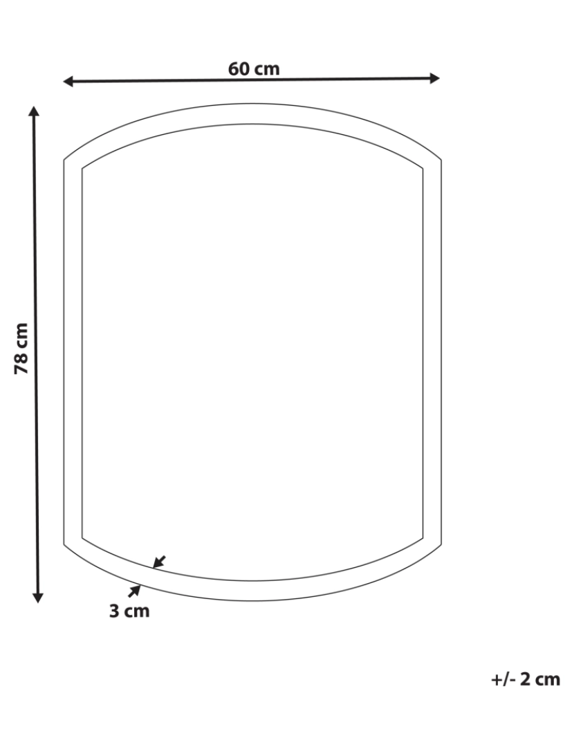 imagem de Espelho de parede prateado com iluminação LED ø 78 cm BEZIERS3