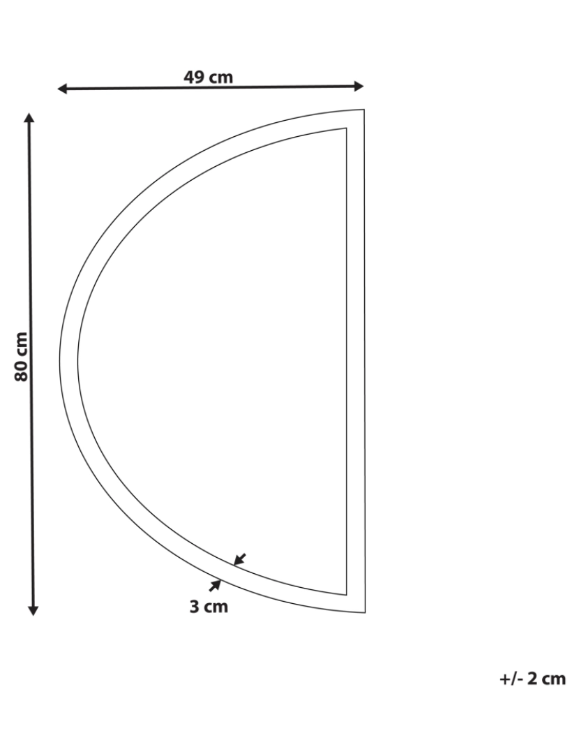 imagem de Espelho de parede prateado com iluminação LED ø 78 cm BEZONS3