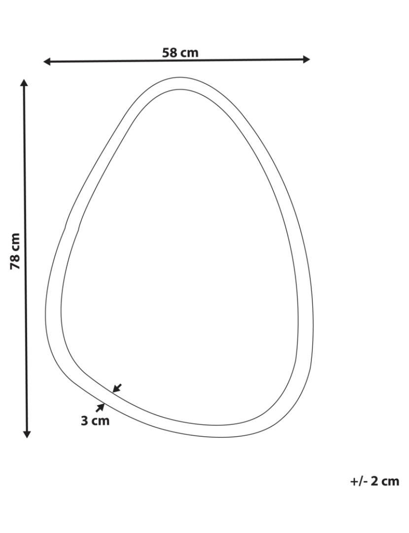 imagem de Espelho de parede prateado com iluminação LED ø 78 cm BETHUNE3