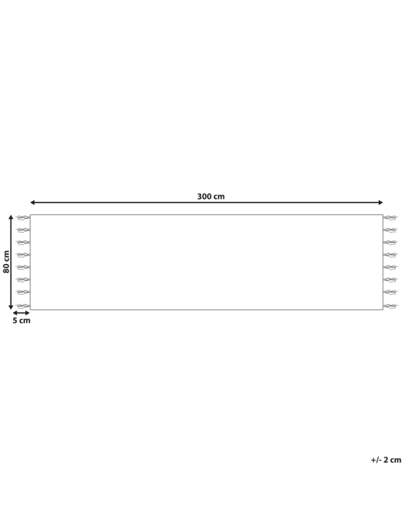 imagem de Tapete de juta creme e azul claro 80 x 300 cm TALPUR3