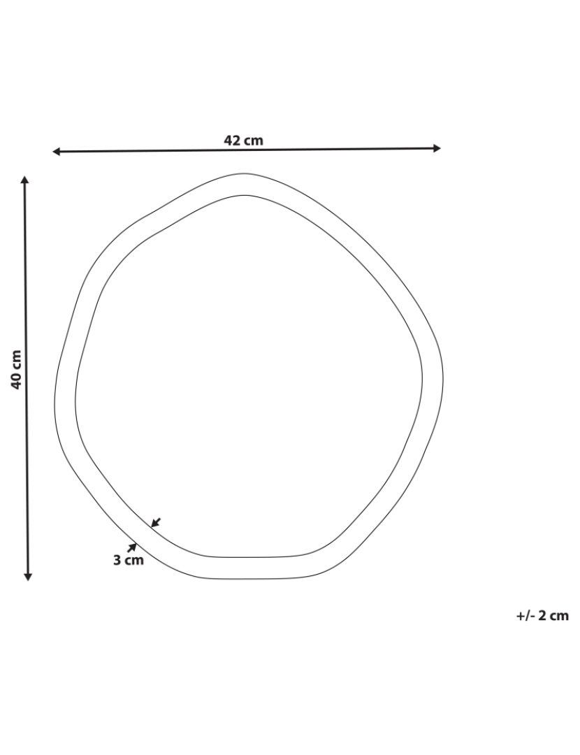 imagem de Espelho 40 cm Dourado ANGKE3