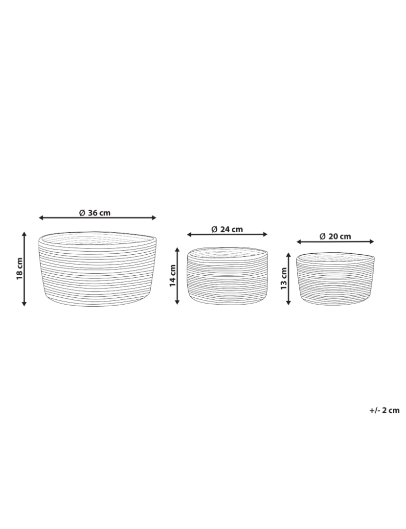 imagem de Conjunto de 3 cestos em juta natural e creme TAJORI3