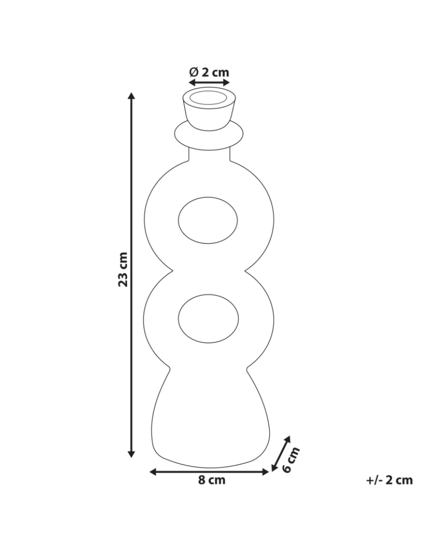 imagem de Castiçal em cerâmica creme 23 cm NAOUSA3