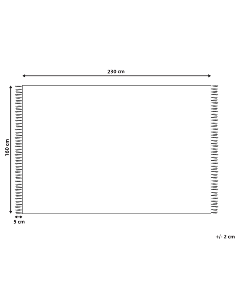 Beliani - Tapete em juta creme e verde 160 x 230 cm MIRZA