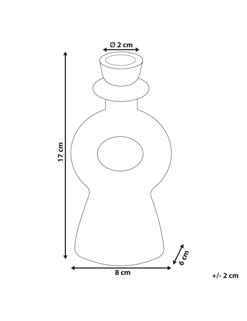 imagem de Castiçal em cerâmica branca 17 cm SPARTA3