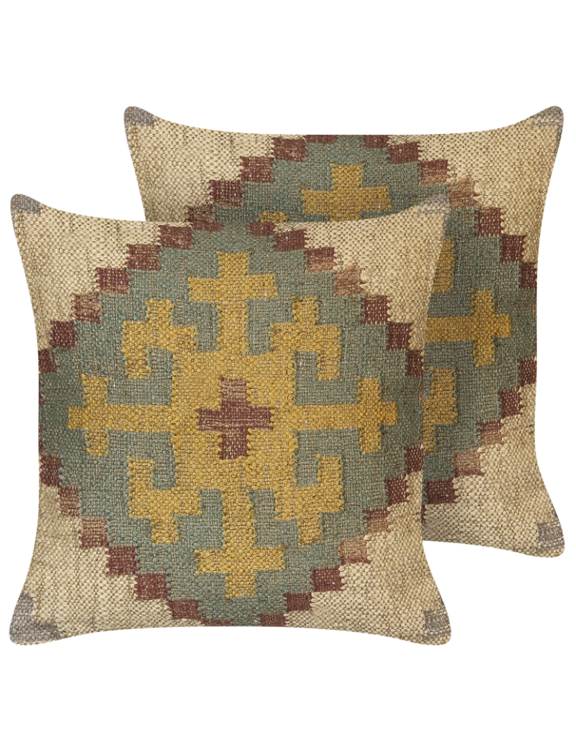 imagem de Conjunto de 2 almofadas Verde SARON 45 x 45 cm2