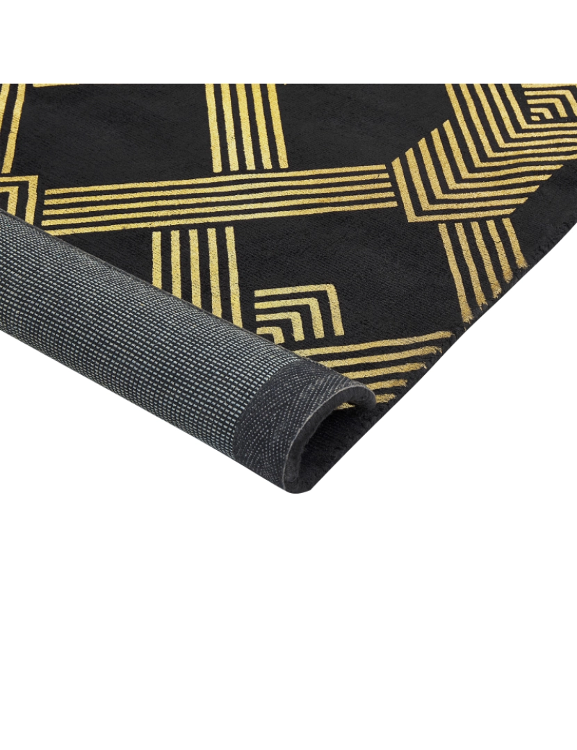 imagem de Tapete de viscose preto 160 x 230 cm VEKSE5