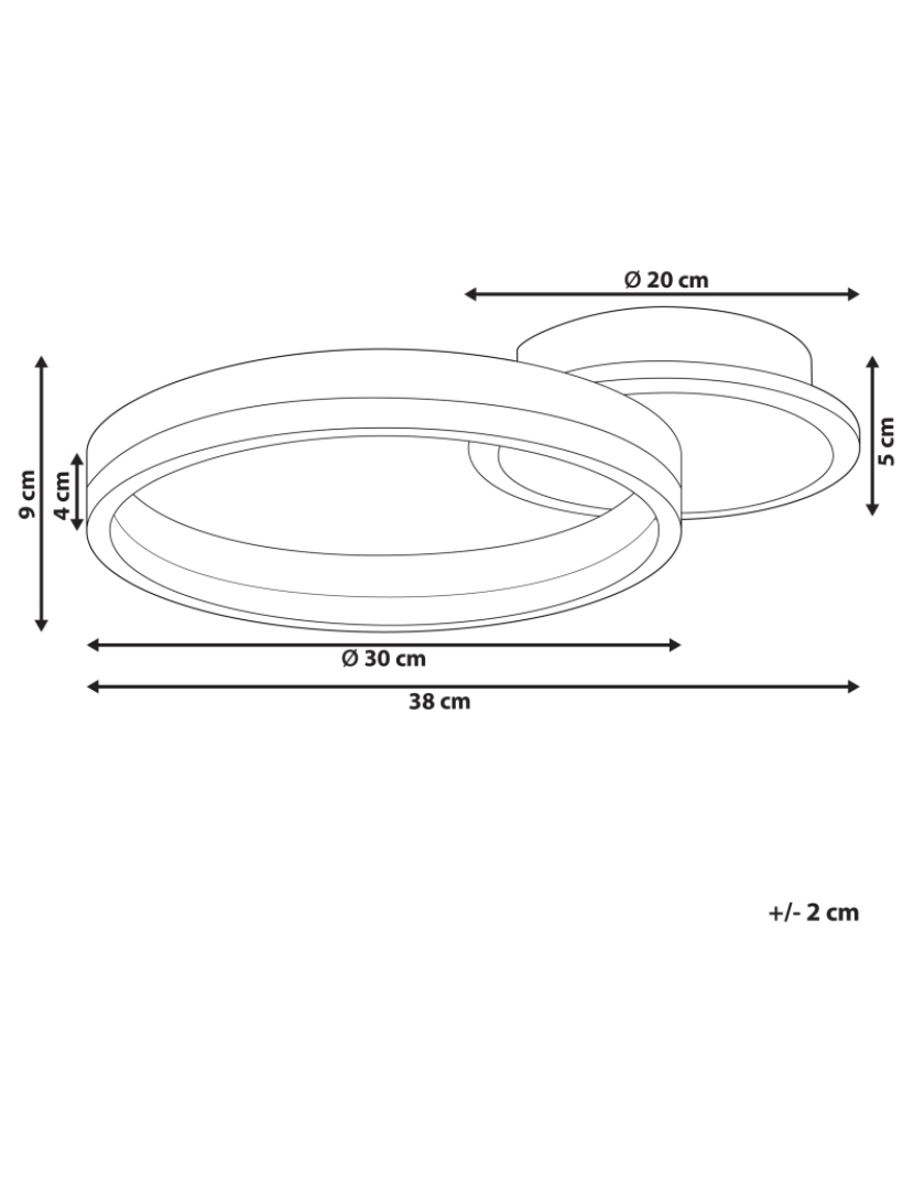 imagem de Candeeiro de teto LED em metal castanho escuro GLYDE3