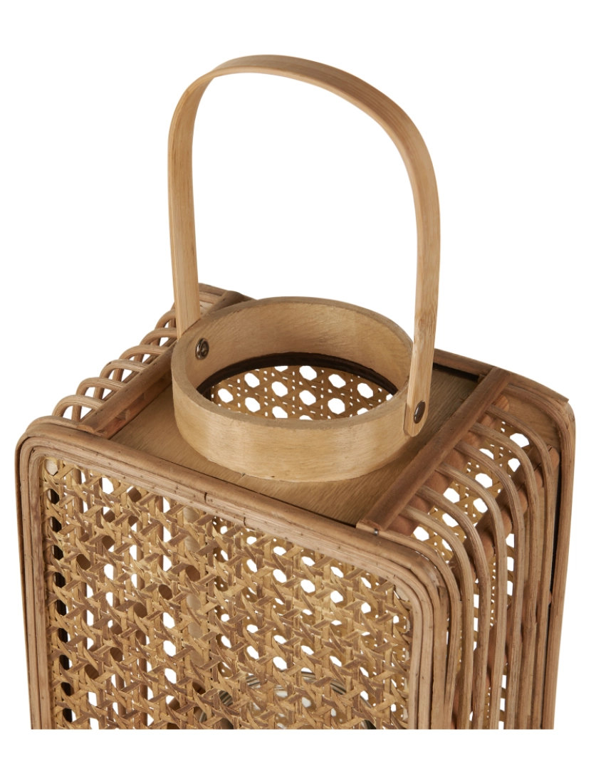 imagem de Lanterna de rattan cor natural 28 cm BANTUL5