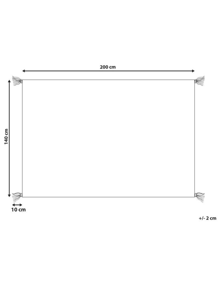 imagem de Tapete de algodão branco 140 x 200 cm SAKARYA2