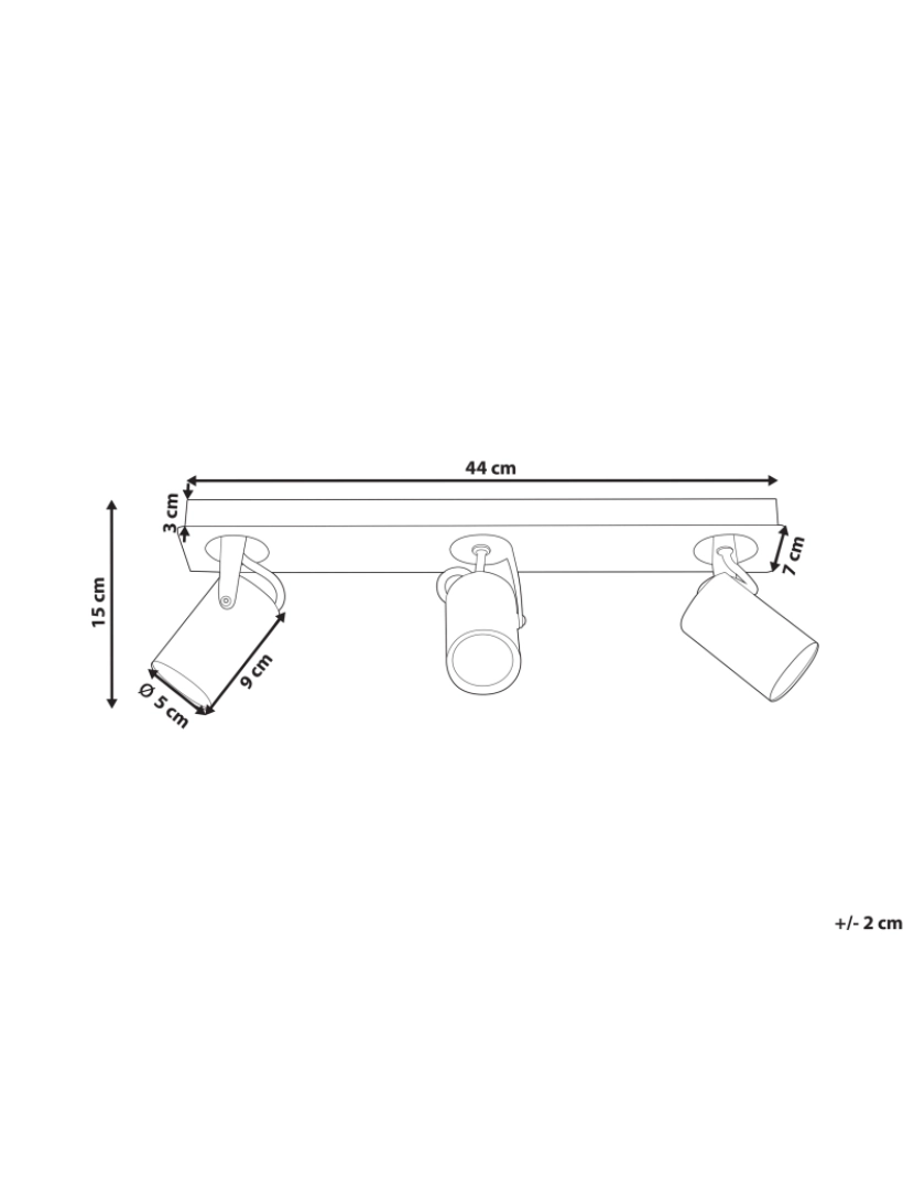 imagem de Candeeiro de teto em metal cor de bronze para 3 lâmpadas KLIP2