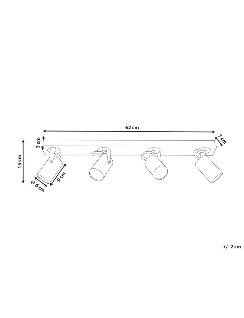 imagem de Candeeiro de teto em metal cor de bronze para 4 lâmpadas KLIP2