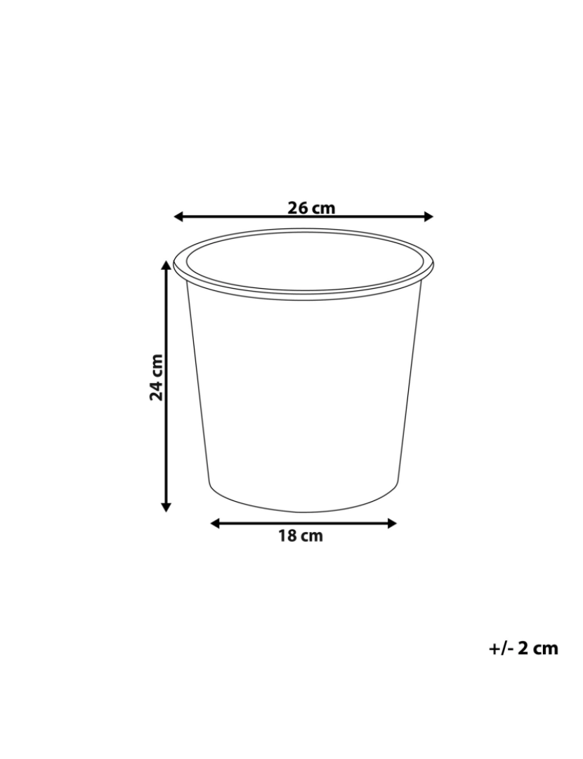 imagem de Vasos interno para plantas preto 26 x 26 x 24 cm BALZO3