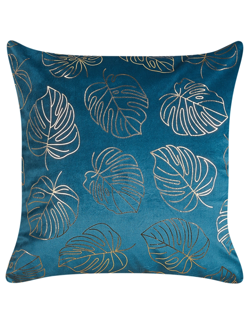 imagem de Conjunto de 2 almofadas Veludo Azul MONSTERA 45 x 45 cm4