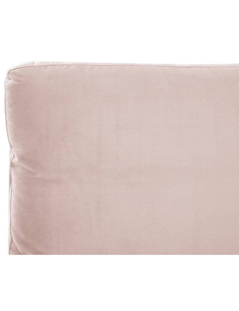 imagem de Cama de casal em veludo rosa 180 x 200 cm MELLE10