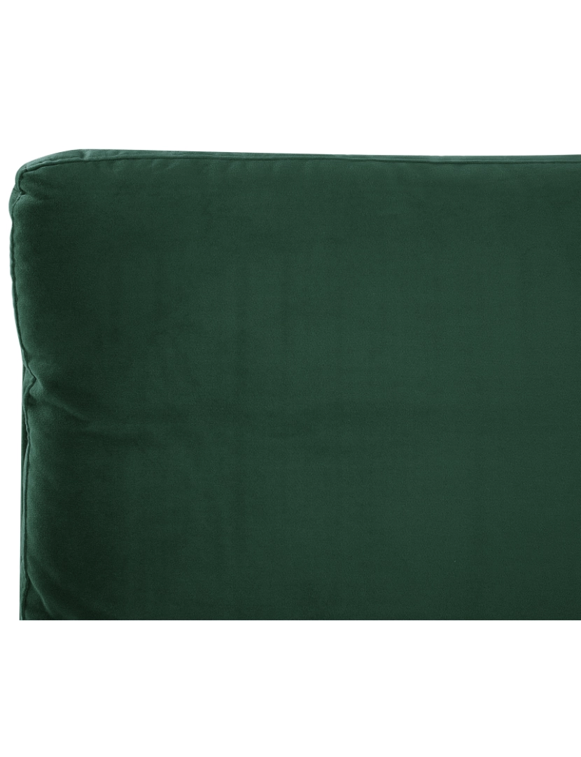 imagem de Cama de casal em veludo verde esmeralda 180 x 200 cm MELLE10