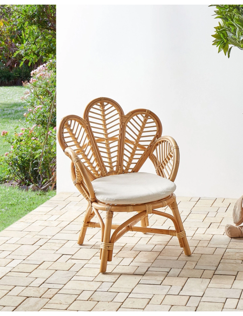 Beliani - Cadeira de jardim Rattan Natural FLORENTINE II