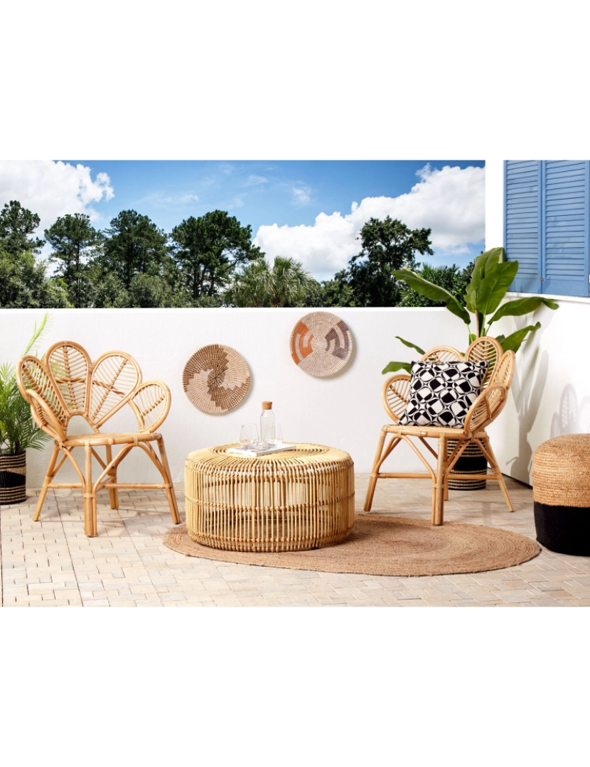 imagem de Conjunto de mesa e cadeiras Rattan Natural FLORENTINE II / RANDAZZO1