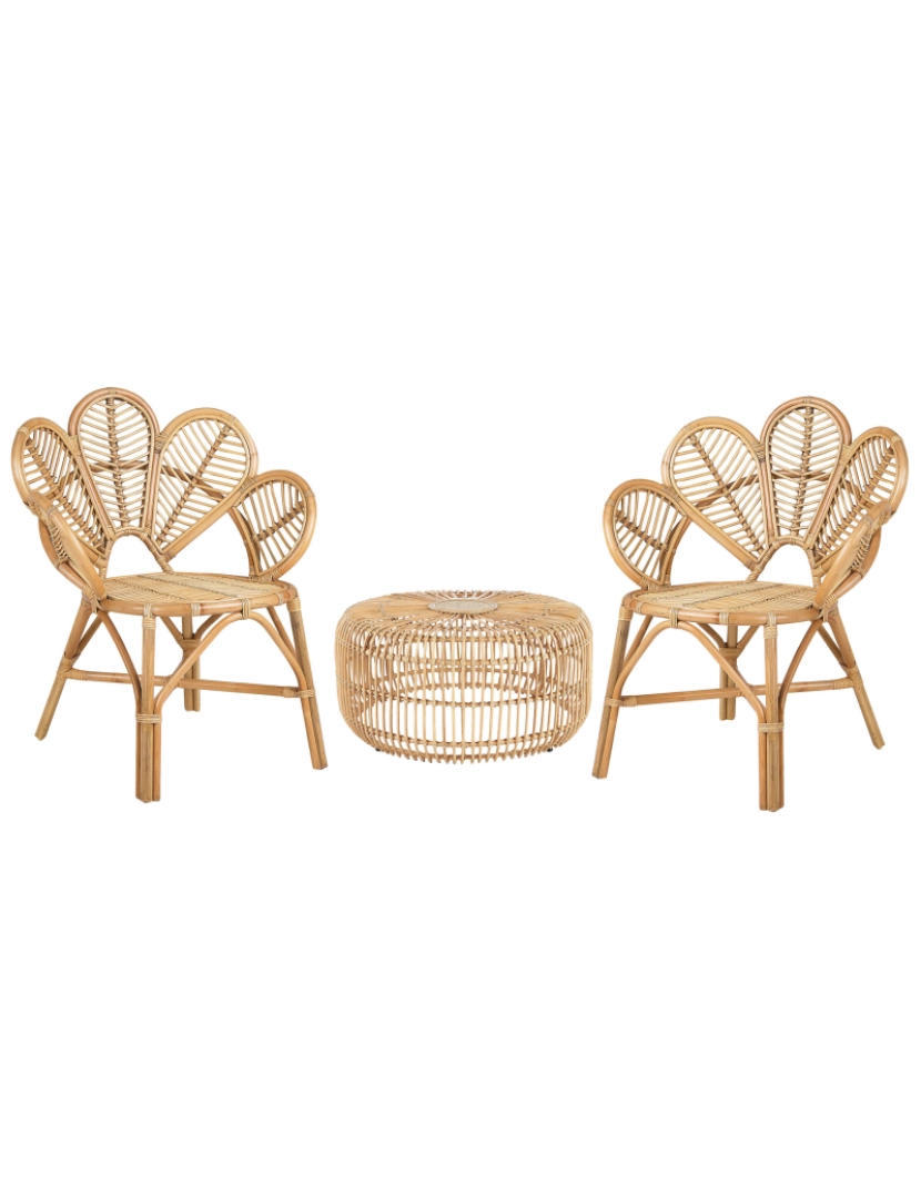 imagem de Conjunto de mesa e cadeiras Rattan Natural FLORENTINE II / RANDAZZO2