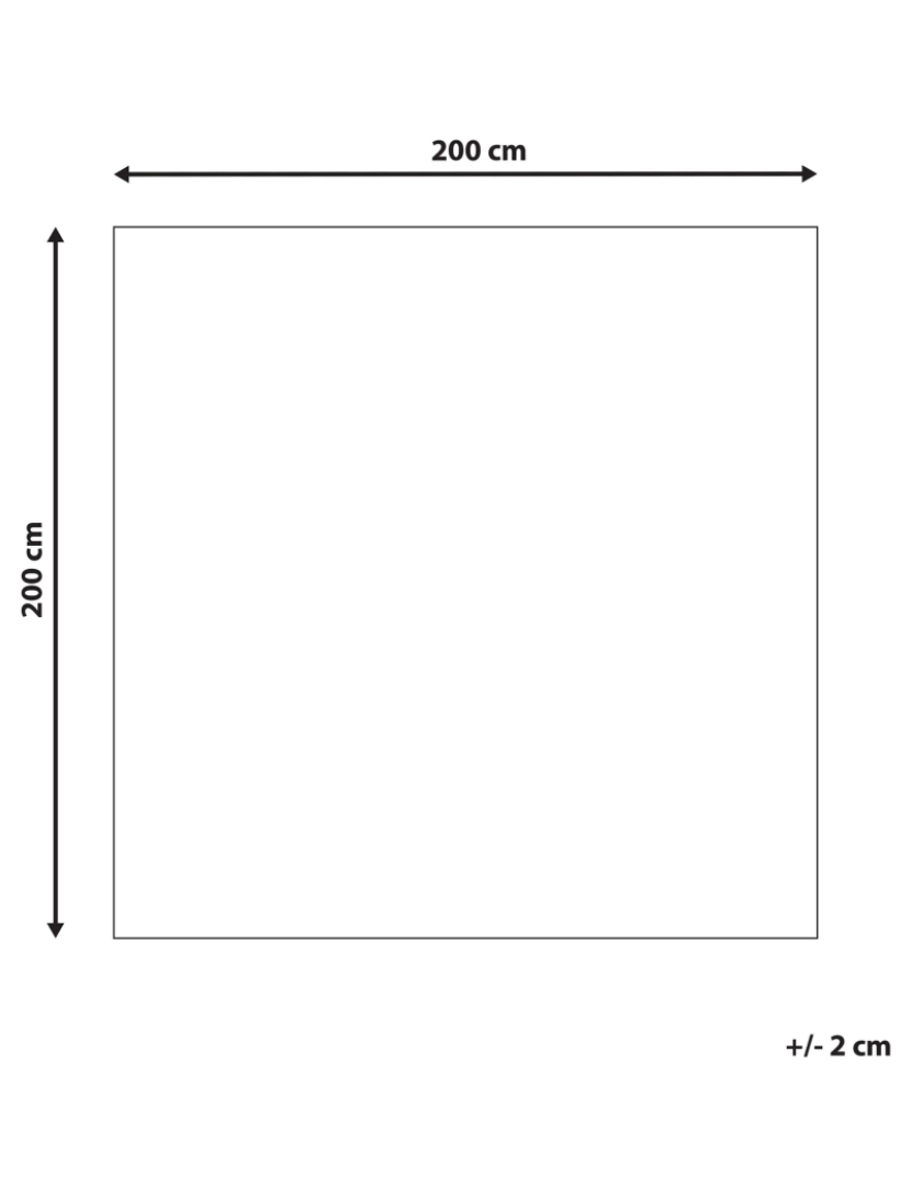 imagem de Tapete de lã creme e castanho 200 x 200 cm EZINE1