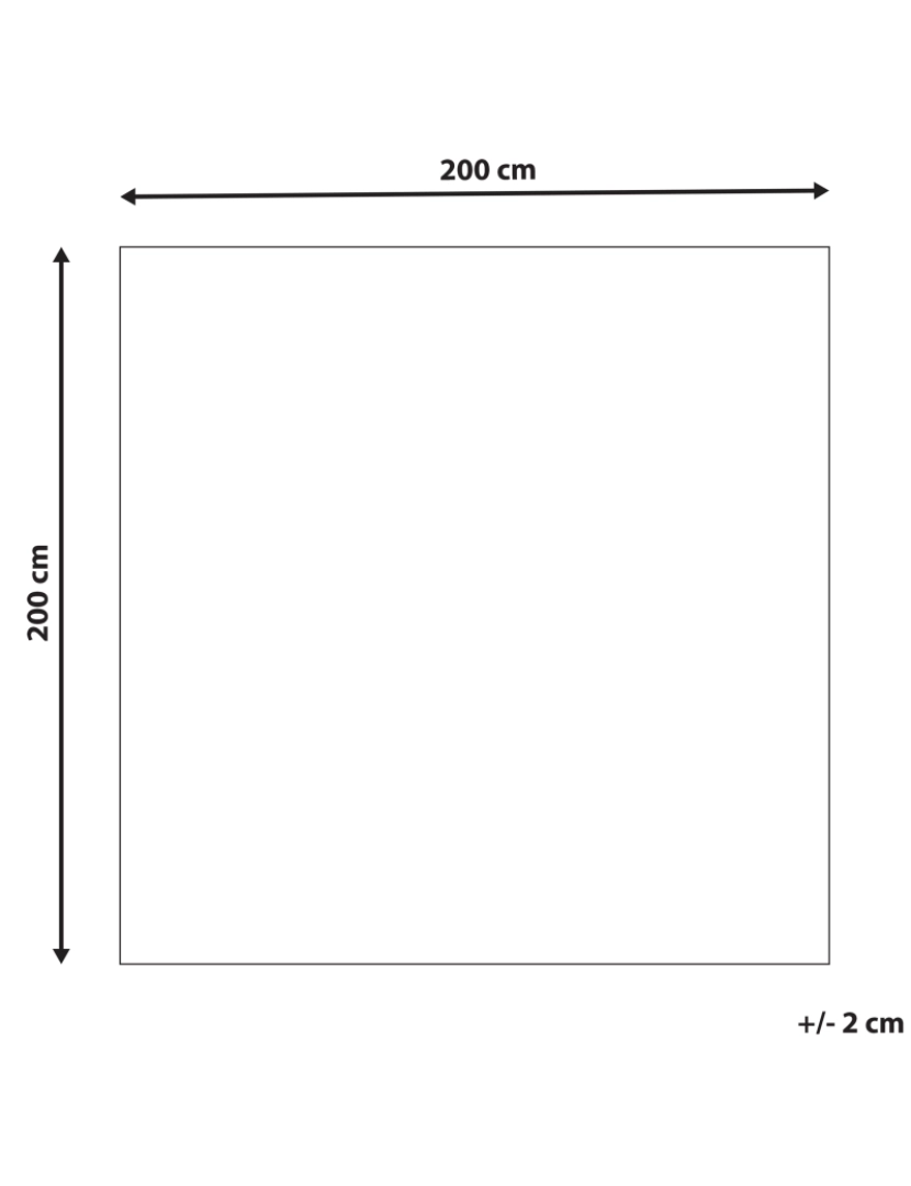 Beliani - Tapete de lã creme claro 200 x 200 cm LAPSEKI