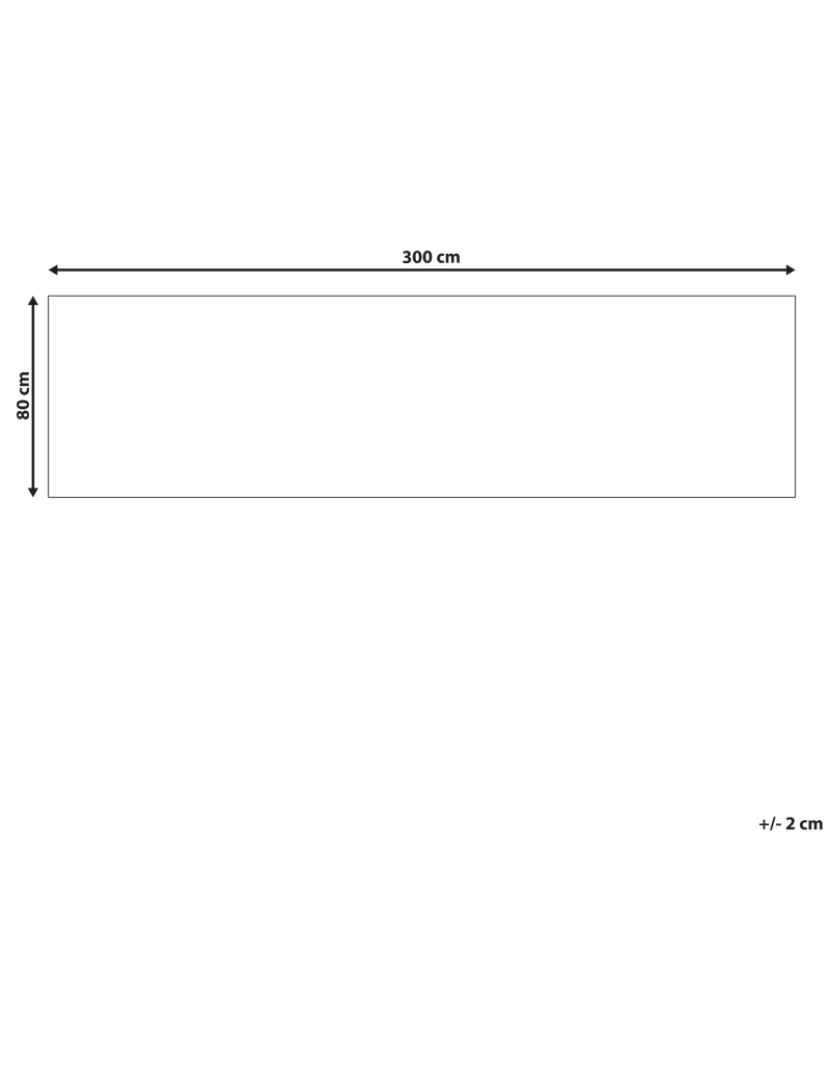 Beliani - Tapete cinzento e azul 80 x 300 cm KOTTAR