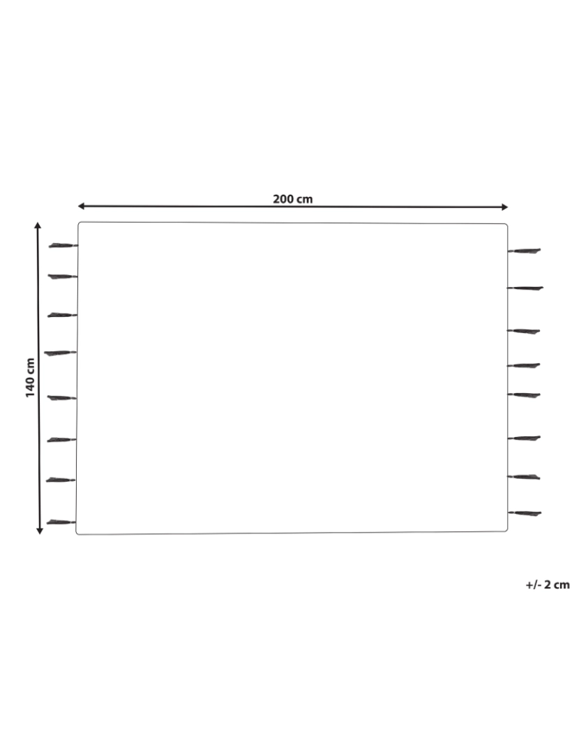 imagem de Tapete em algodão preto e branco 140 x 200 cm KEBIR1