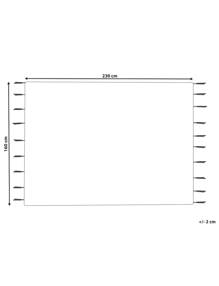 imagem de Tapete em algodão preto e branco 160 x 230 cm KHEMISSET1