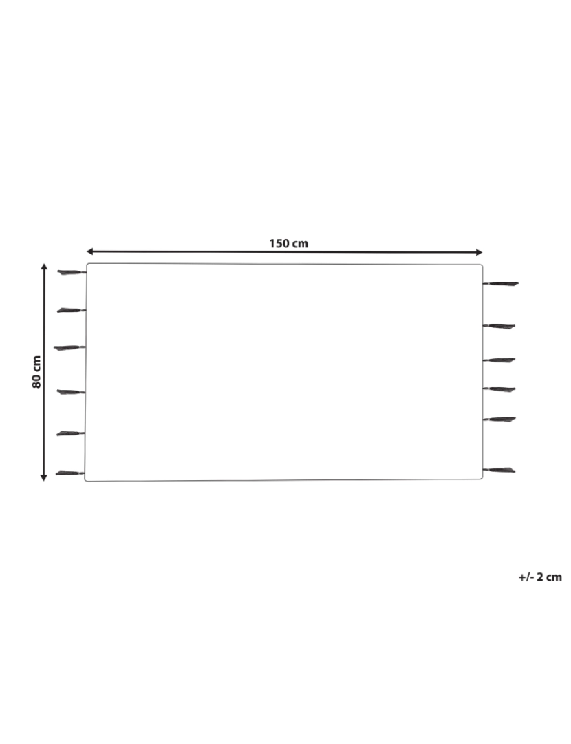 Beliani - Tapete em algodão preto e branco 80 x 150 cm KEBIR