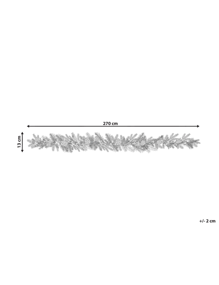 Beliani - Guirlanda de natal com iluminação 270 cm verde WAPTA