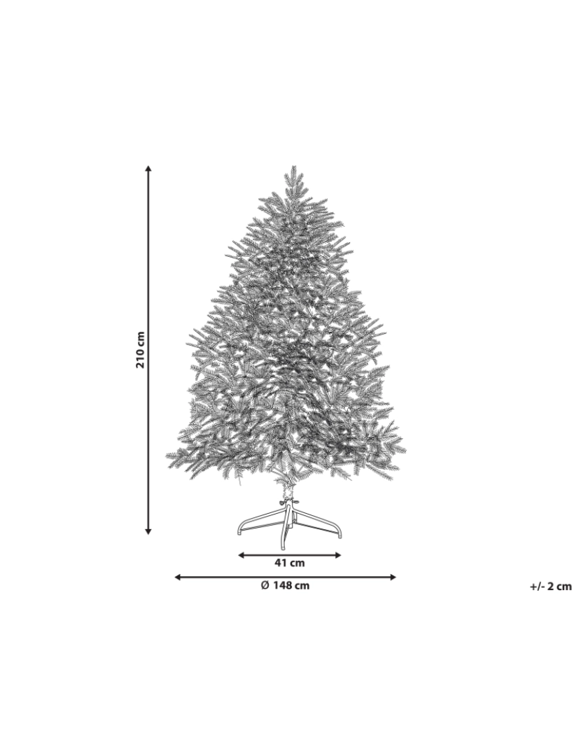 Beliani - Árvore de natal com efeito de neve 210 cm branca BRISCO