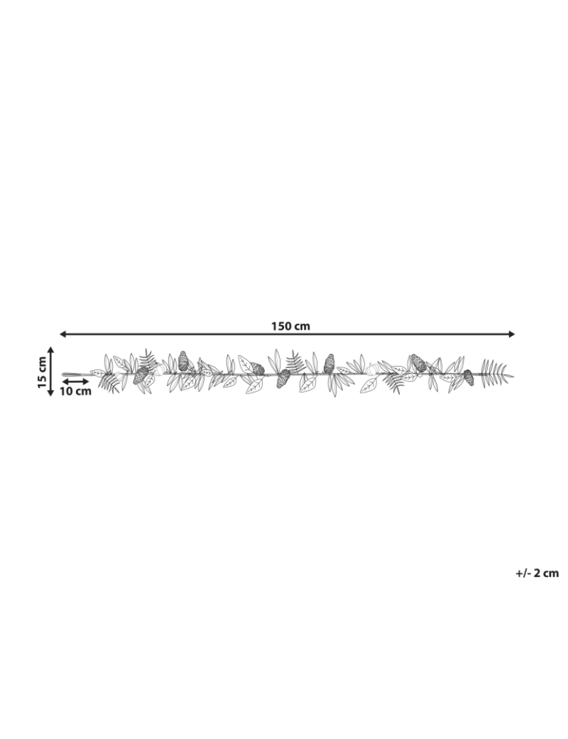 Beliani - Guirlanda de Natal laranja 150 cm MARBELLA