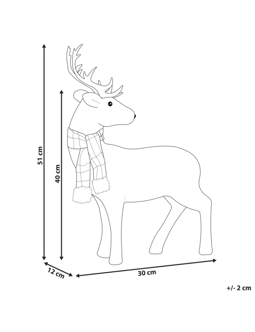 Beliani - Figura decorativa, MUSTOLA, branco, 51 cm