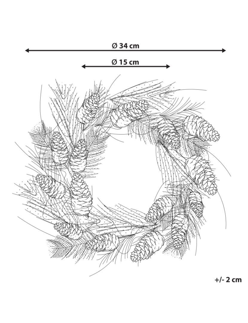 imagem de Grinalda decorativa verde ⌀ 34 cm ASTURIA1