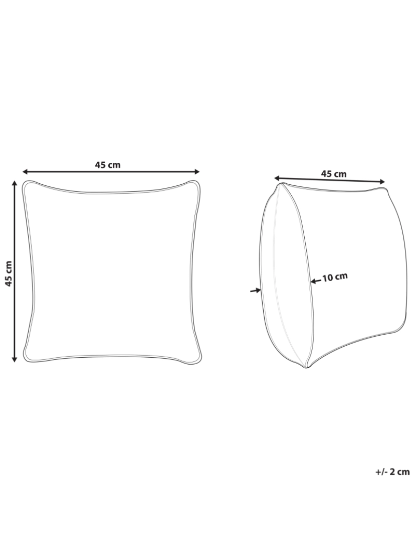 imagem de Almofada decorativa Veludo Branco KNAUTIA 45 x 45 cm1