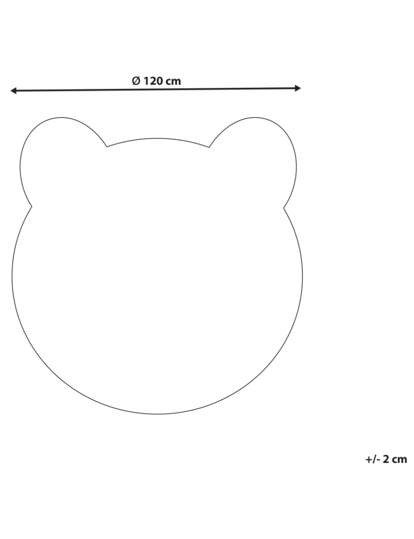 Beliani - Tapete para crianças castanho ⌀ 120 cm COLARGOL