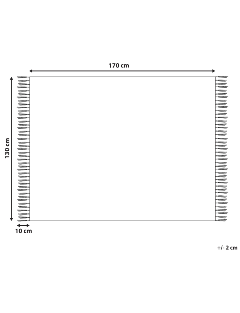 Beliani - Manta decorativa creme 130 x 170 cm BANGRE