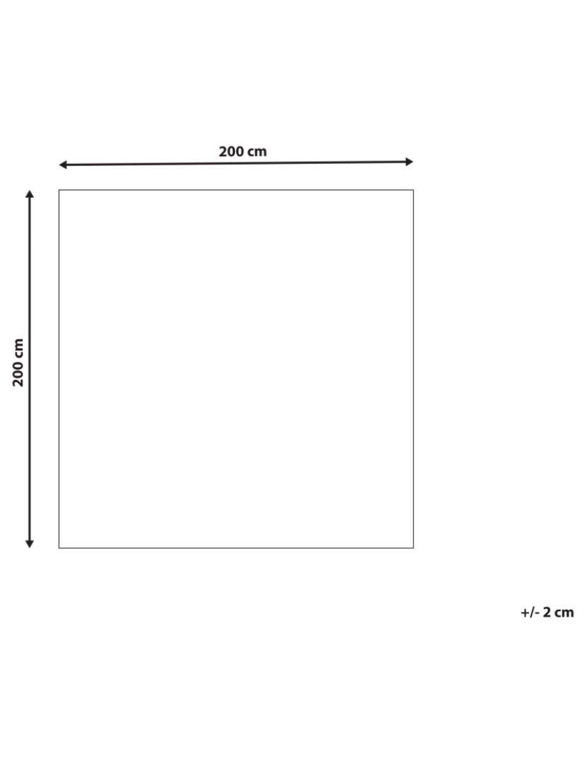 Beliani - Tapete de lã laranja e creme 200 x 200 cm ADILCEVAZ