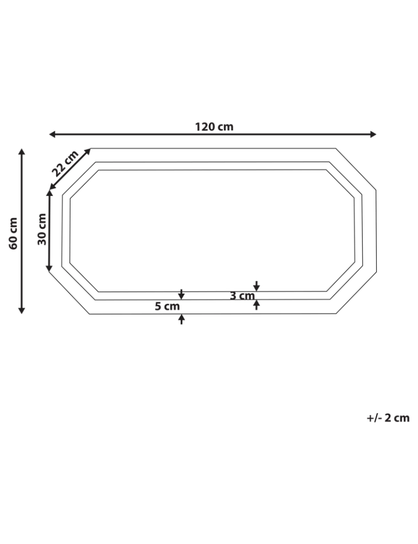 Beliani - Espelho de parede prateado com iluminação LED 120 x 60 cm LOCMARIAQUER