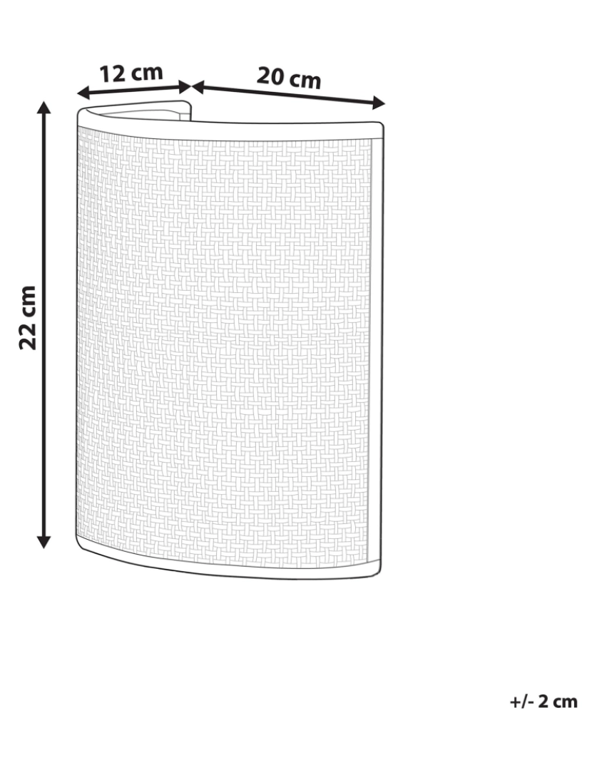 Beliani - Candeeiro de parede em rattan natural CARIO