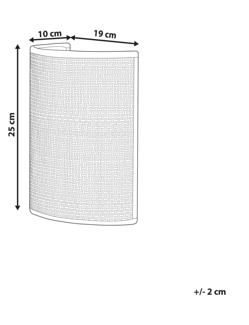 Beliani - Candeeiro de parede em rattan natural DEMITRIE