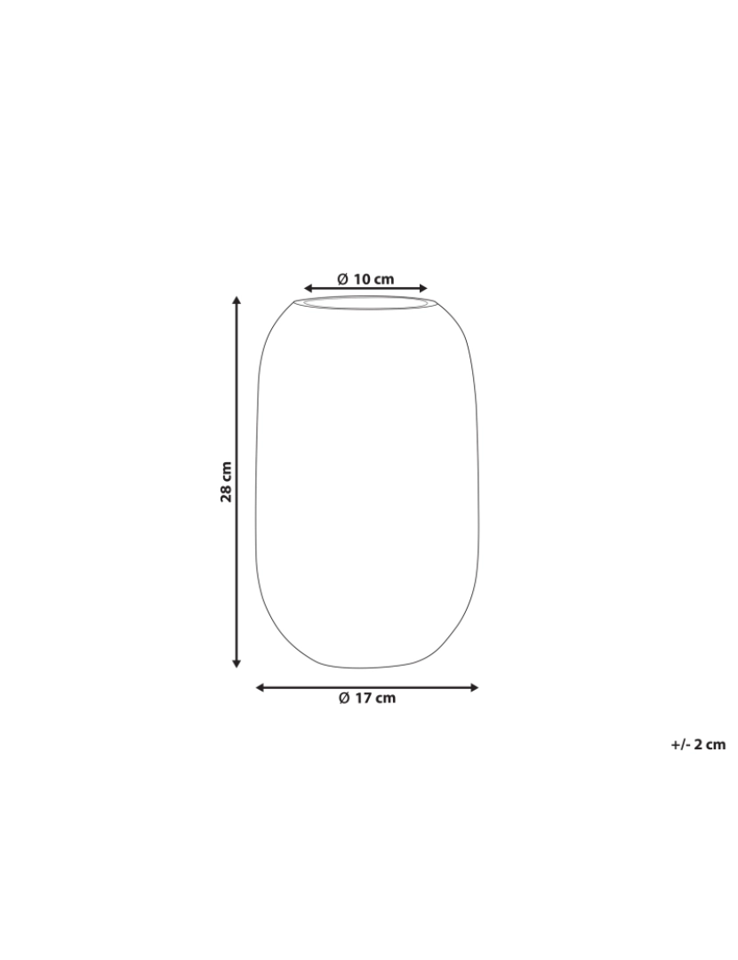 Beliani - Vidro Jarro de flores 28 cm Transparente KYRAKALI