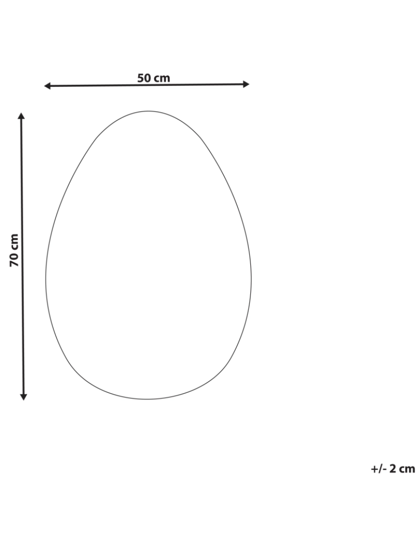 Beliani - Espelho 70 cm Prateado MONTRESOR