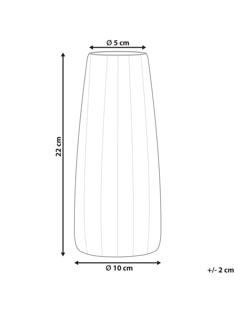 Beliani - Vidro Jarro de flores 22 cm Laranja OKTONIA