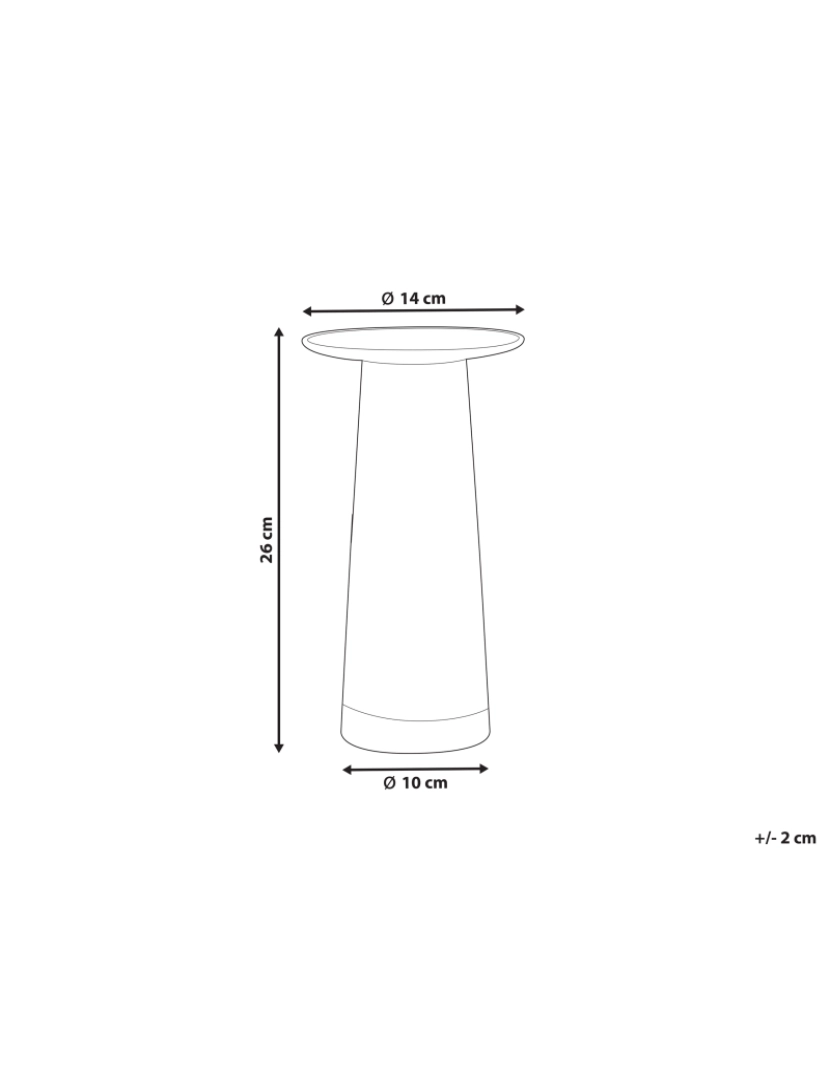 Beliani - Vidro Jarro de flores 26 cm Transparente MANNA