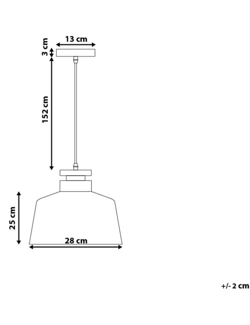 Beliani - Candeeiro de teto em alumínio branco ø 28 cm DANUBE